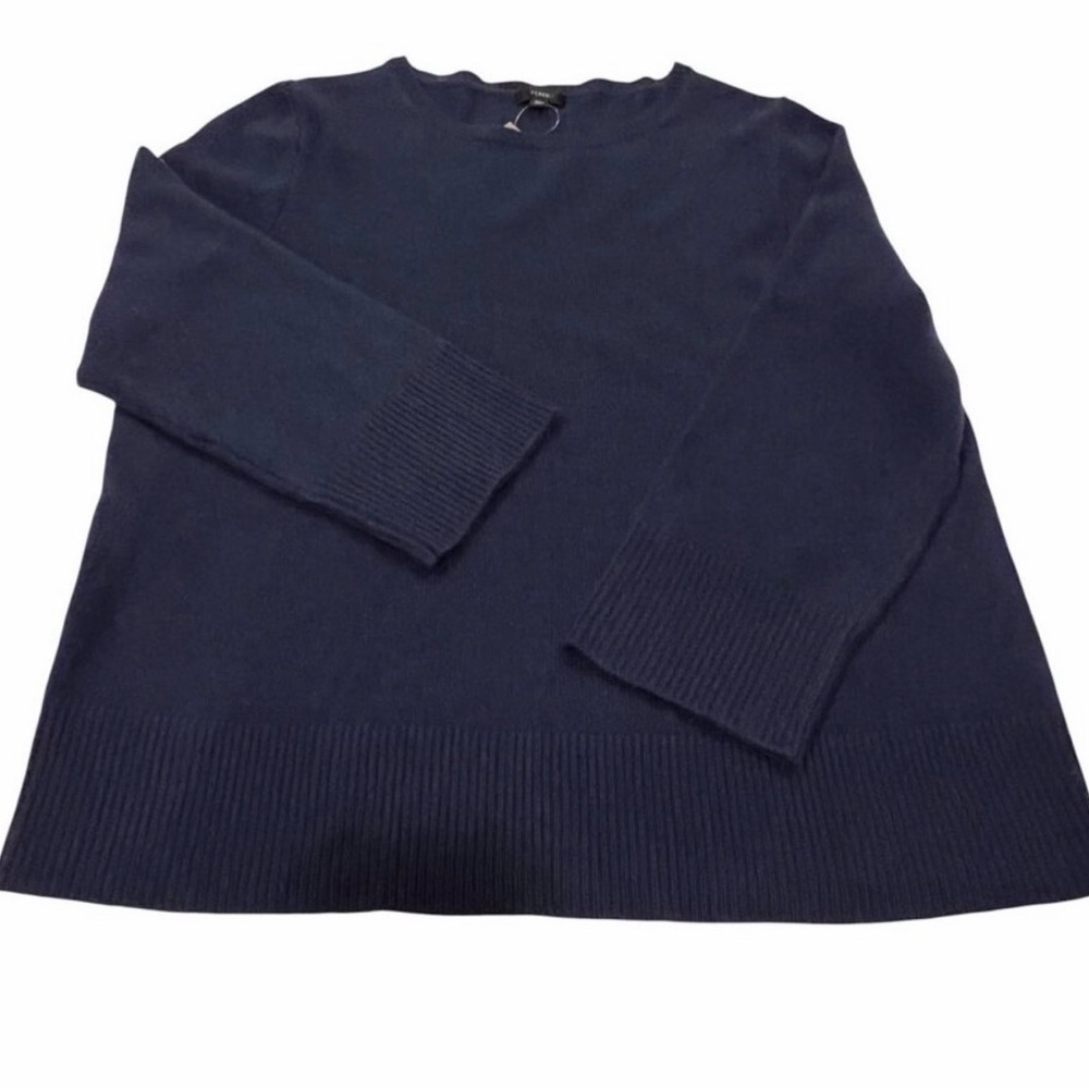 J Crew Wool Cashmere Loose Fit Pullover Sweater, NWT, Navy XL